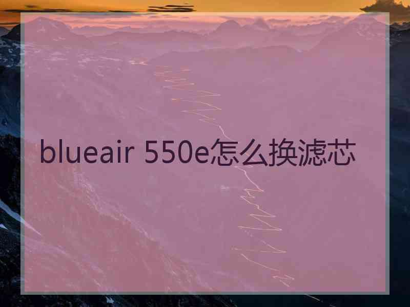 blueair 550e怎么换滤芯