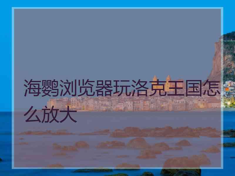 海鹦浏览器玩洛克王国怎么放大