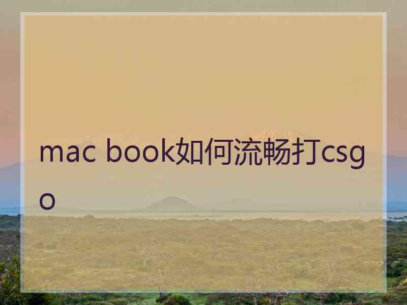 mac book如何流畅打csgo