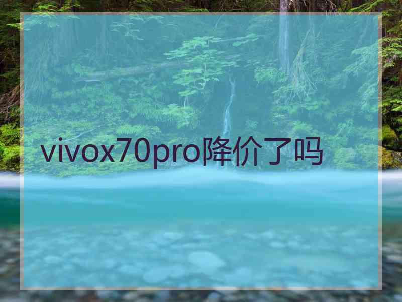 vivox70pro降价了吗