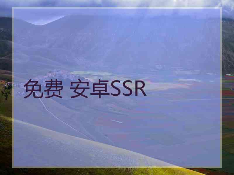 免费 安卓SSR