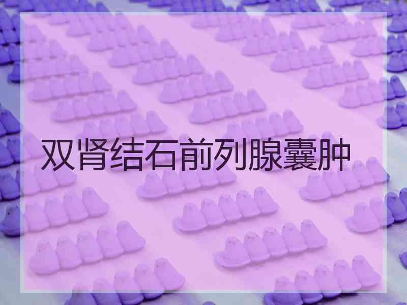 双肾结石前列腺囊肿