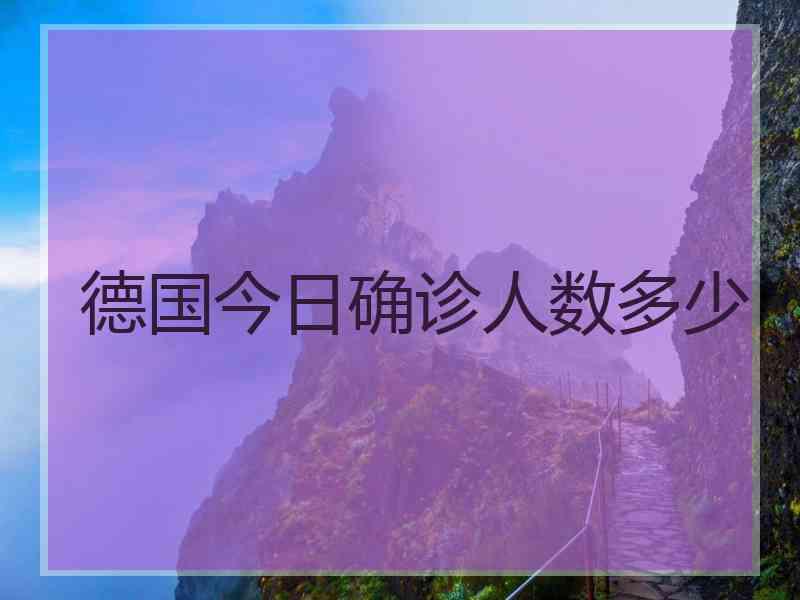 德国今日确诊人数多少