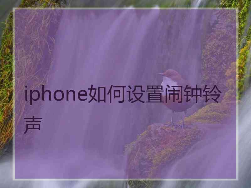 iphone如何设置闹钟铃声