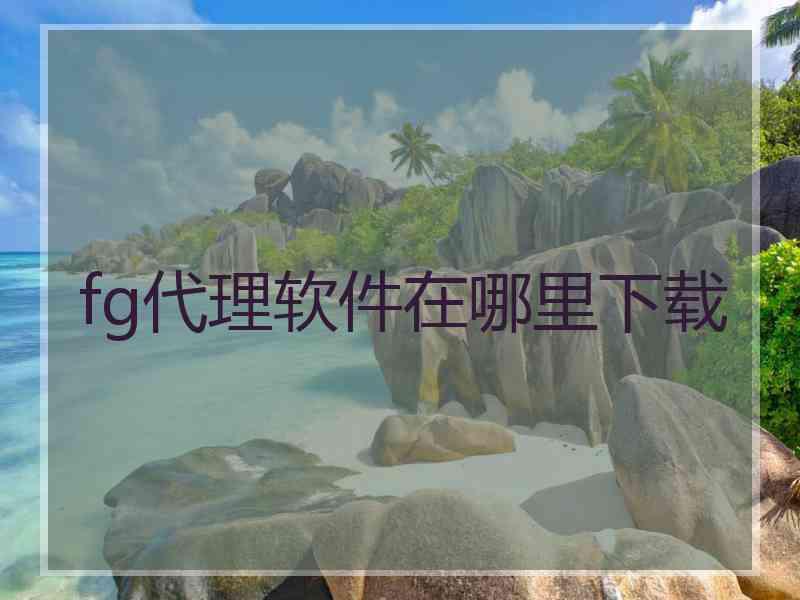 fg代理软件在哪里下载