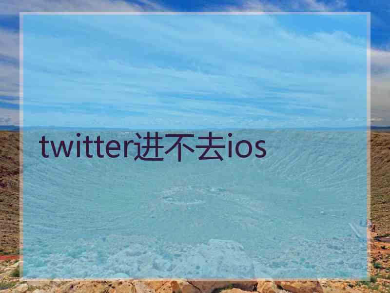 twitter进不去ios