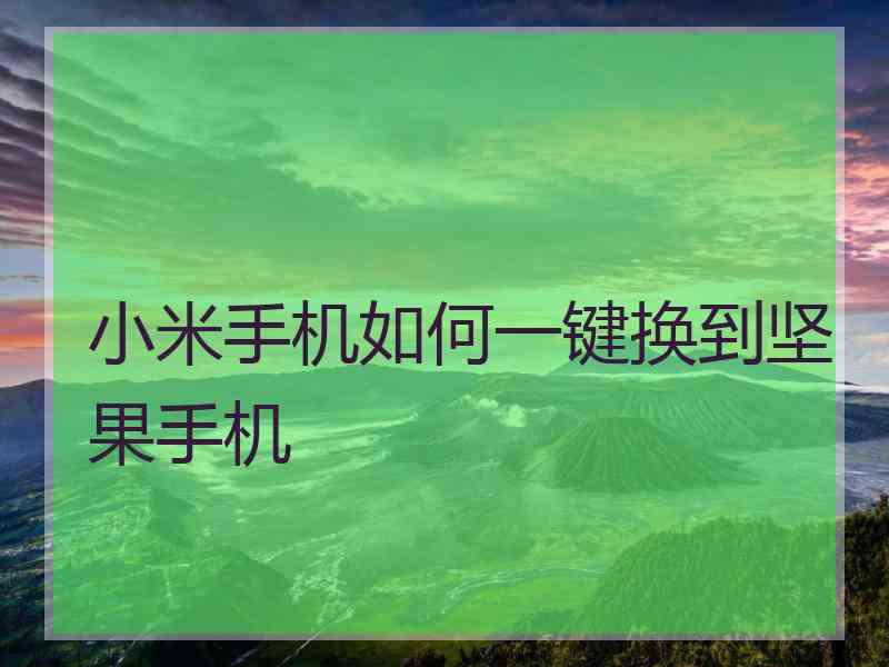 小米手机如何一键换到坚果手机