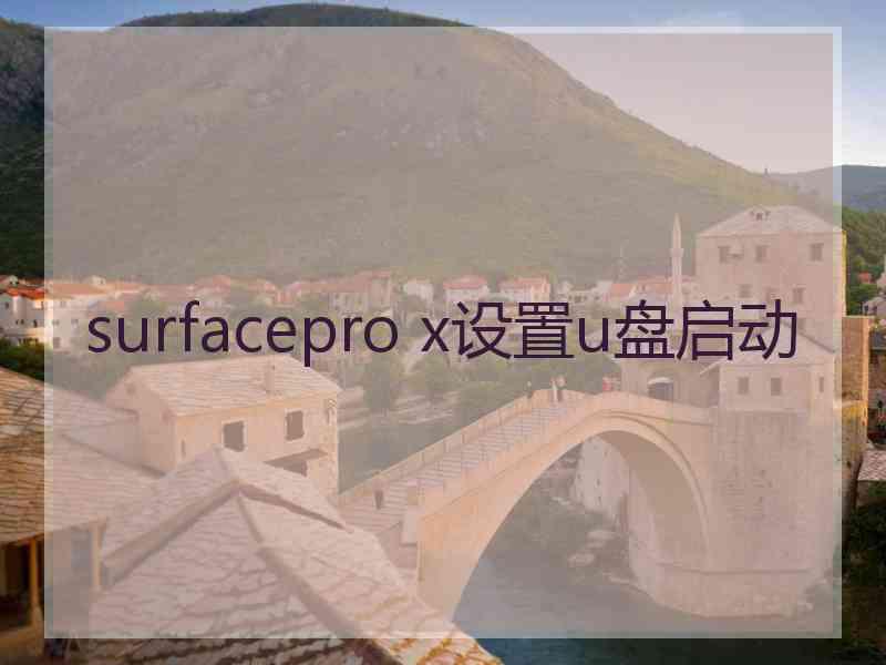 surfacepro x设置u盘启动