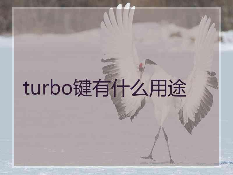 turbo键有什么用途