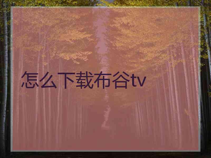 怎么下载布谷tv