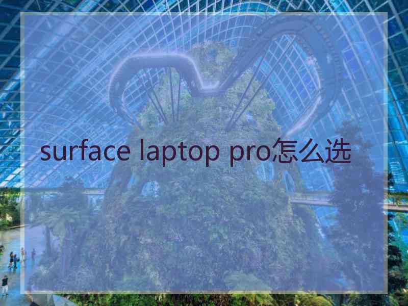 surface laptop pro怎么选