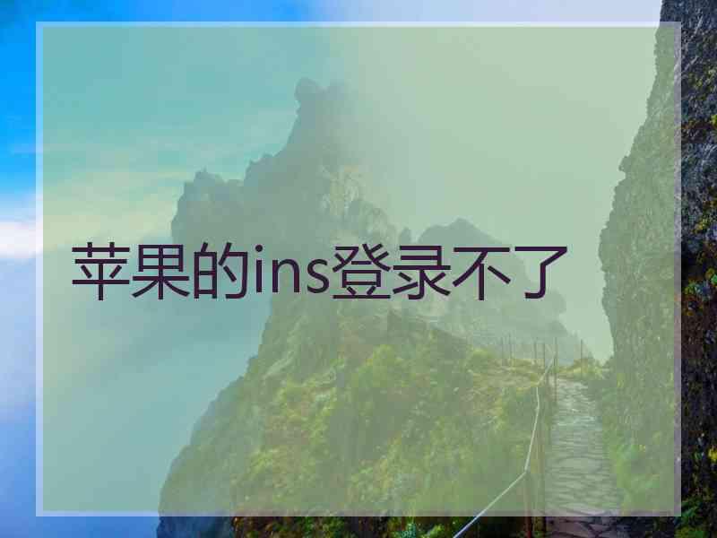 苹果的ins登录不了