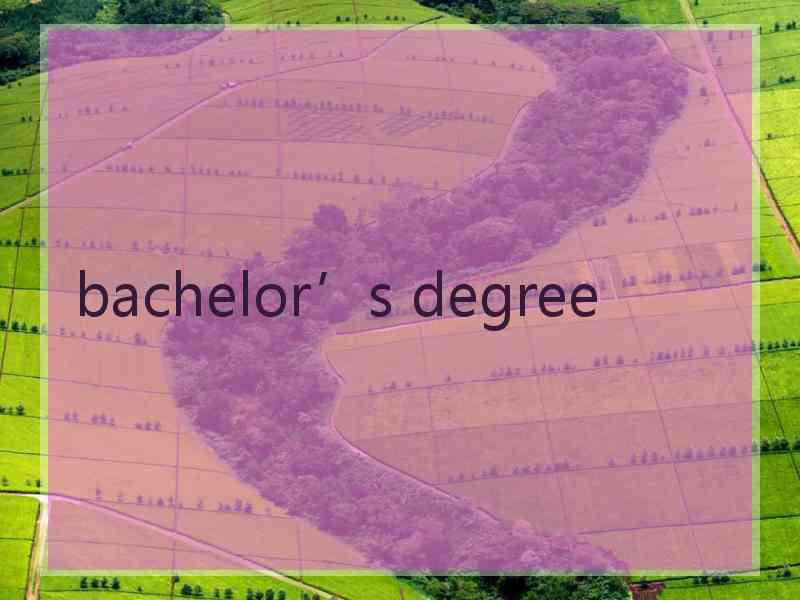 bachelor’s degree