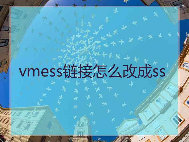 vmess链接怎么改成ss