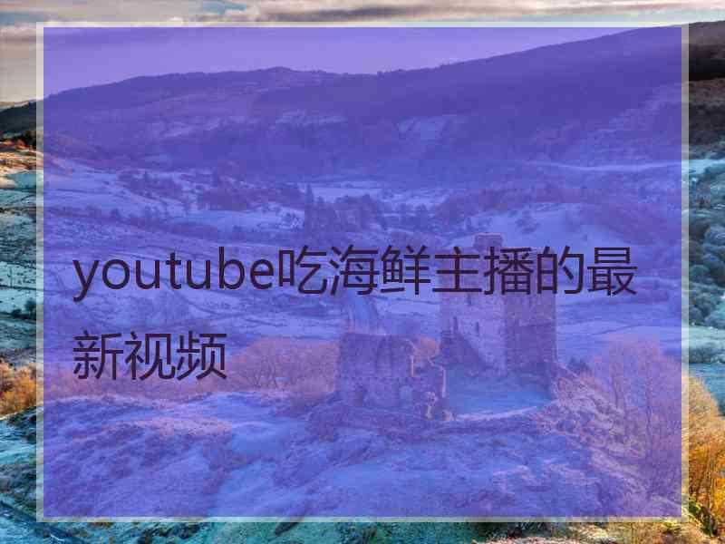 youtube吃海鲜主播的最新视频