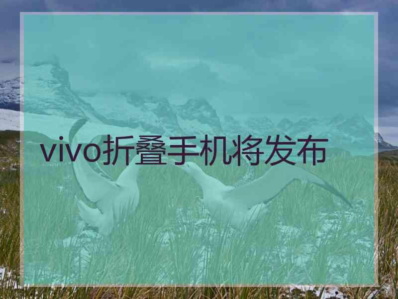 vivo折叠手机将发布