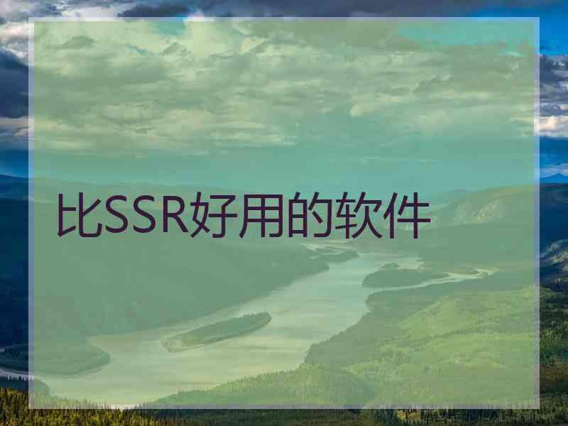 比SSR好用的软件