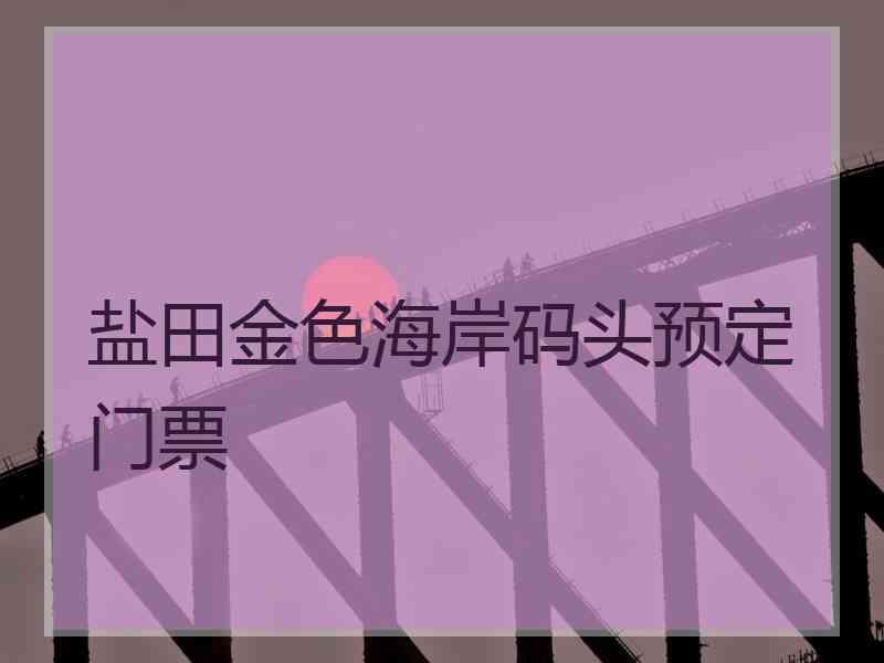 盐田金色海岸码头预定门票