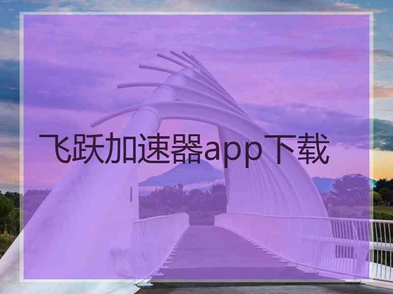 飞跃加速器app下载