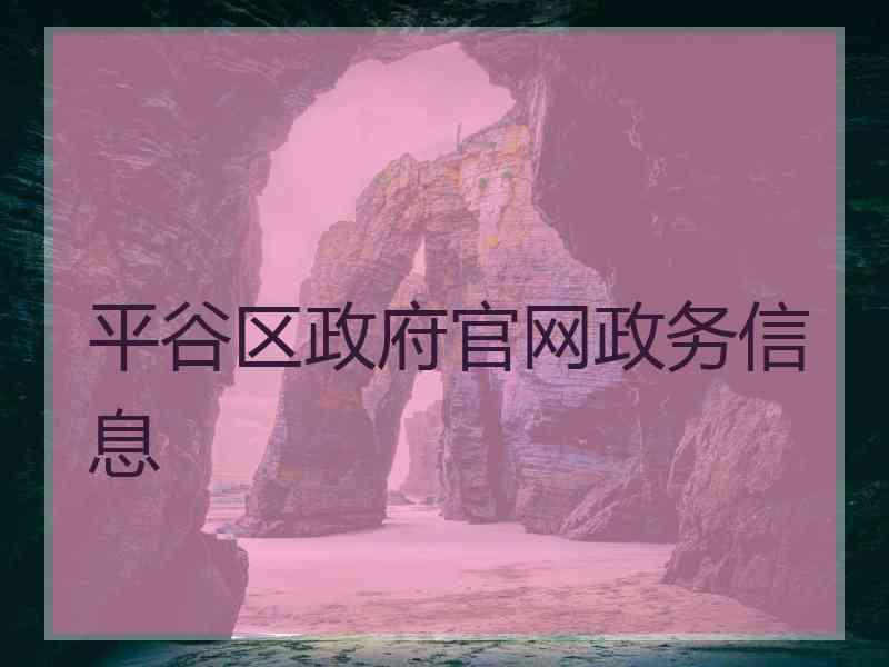 平谷区政府官网政务信息