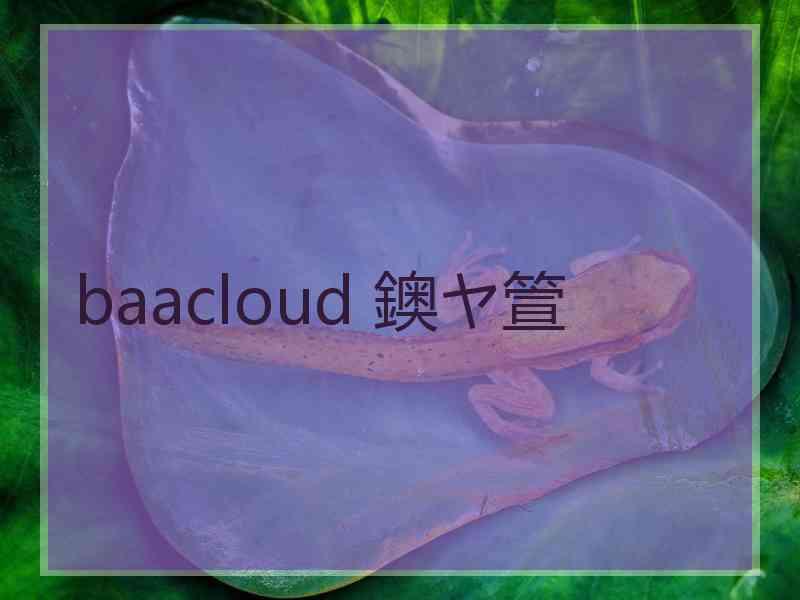 baacloud 鐭ヤ箮