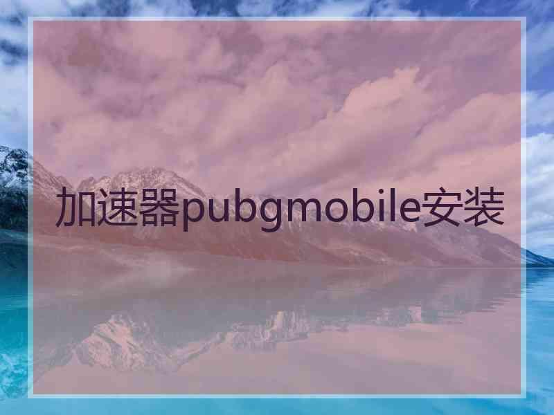 加速器pubgmobile安装