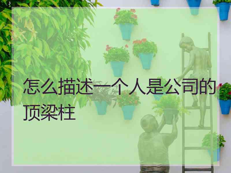 怎么描述一个人是公司的顶梁柱