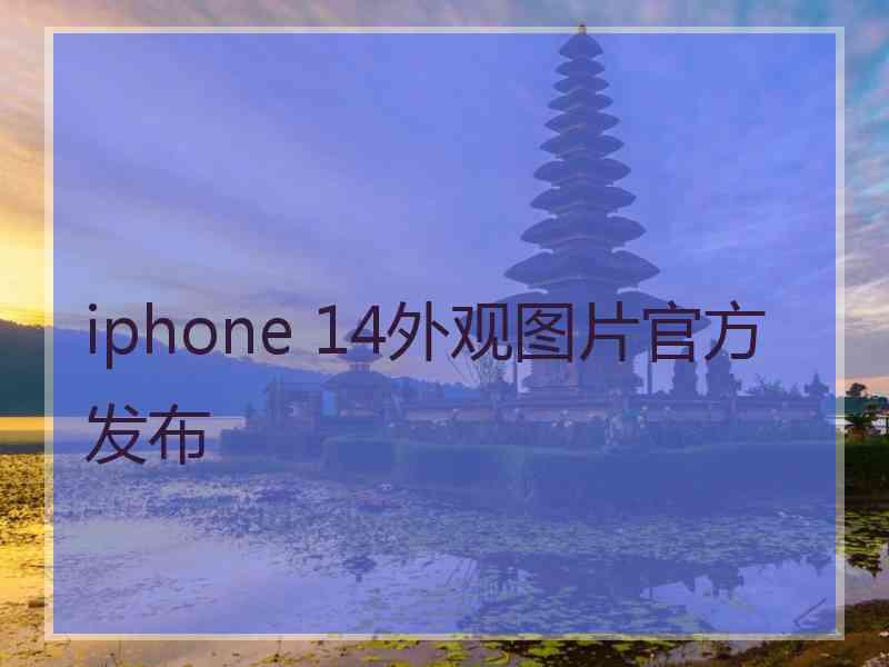 iphone 14外观图片官方发布