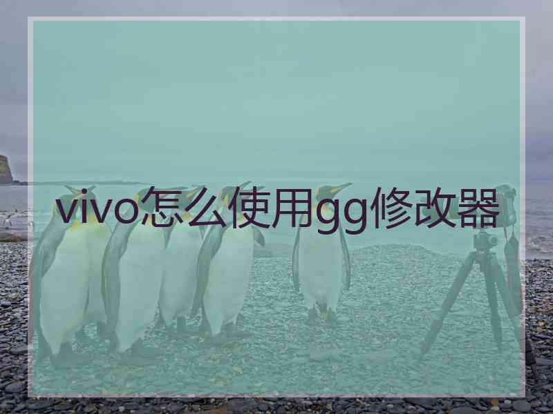 vivo怎么使用gg修改器