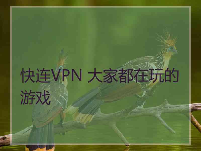 快连VPN 大家都在玩的游戏