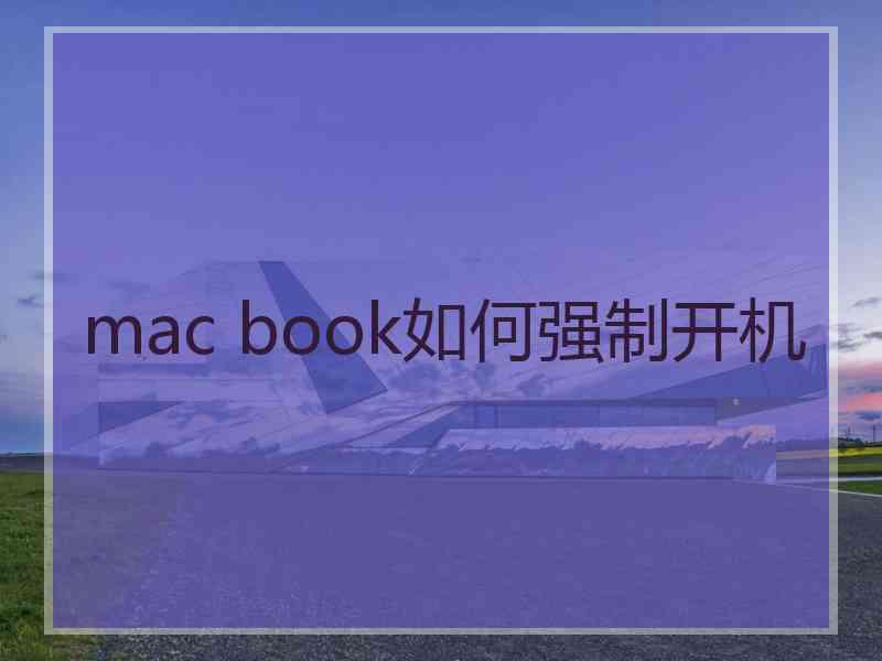 mac book如何强制开机