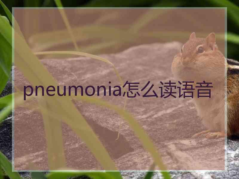 pneumonia怎么读语音