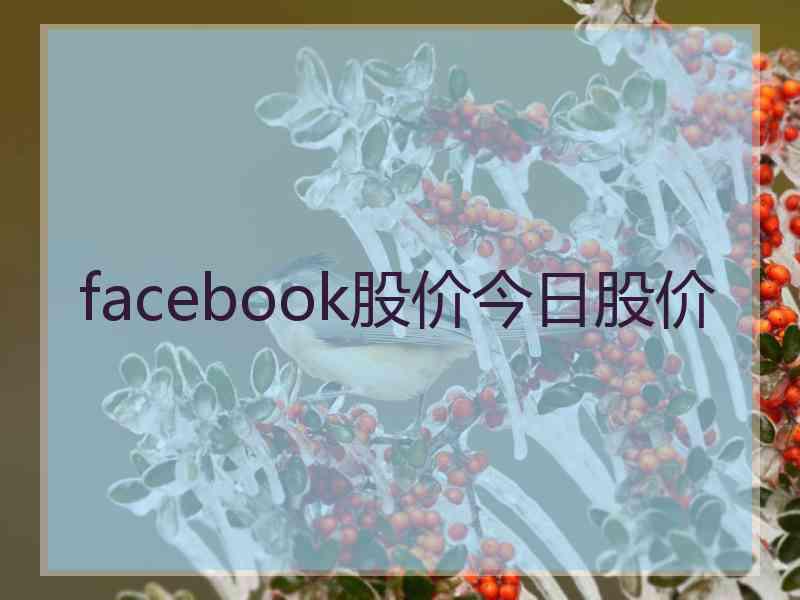 facebook股价今日股价