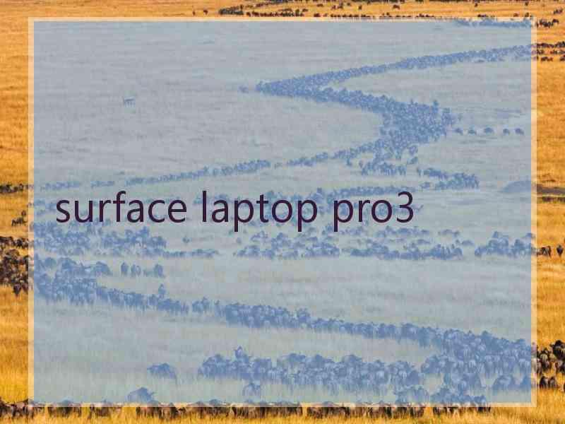 surface laptop pro3