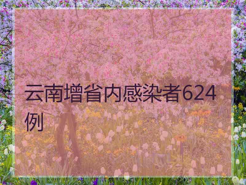 云南增省内感染者624例