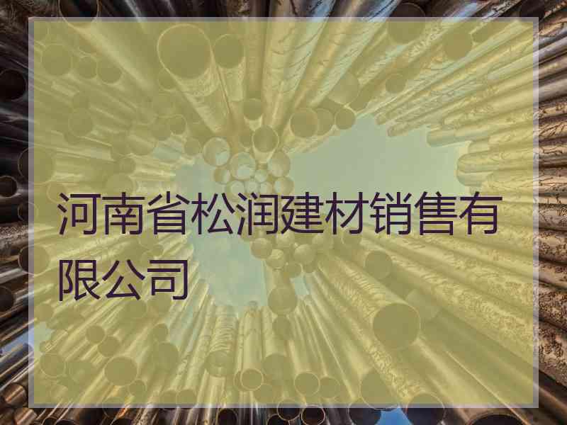 河南省松润建材销售有限公司