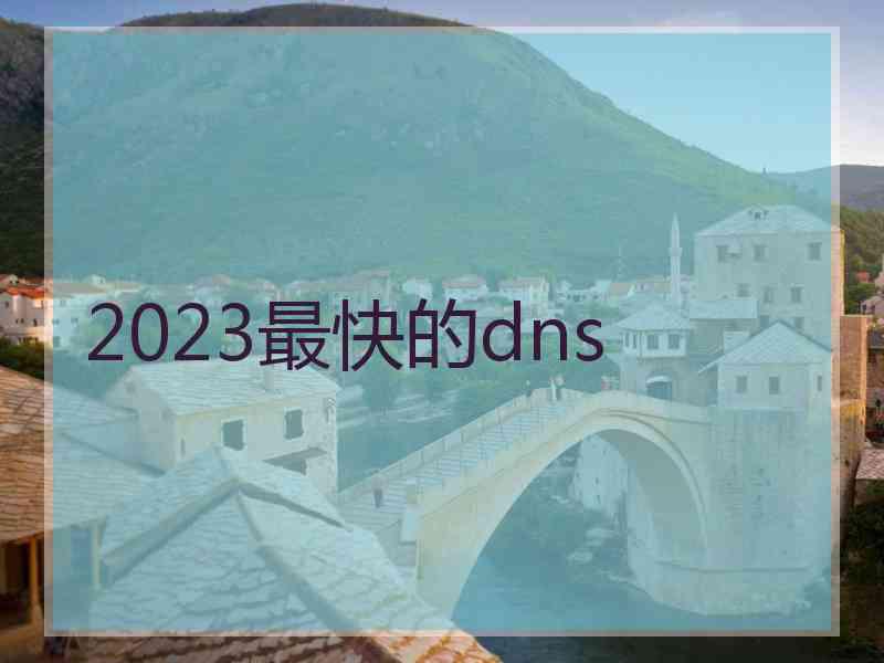 2023最快的dns