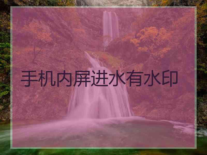 手机内屏进水有水印