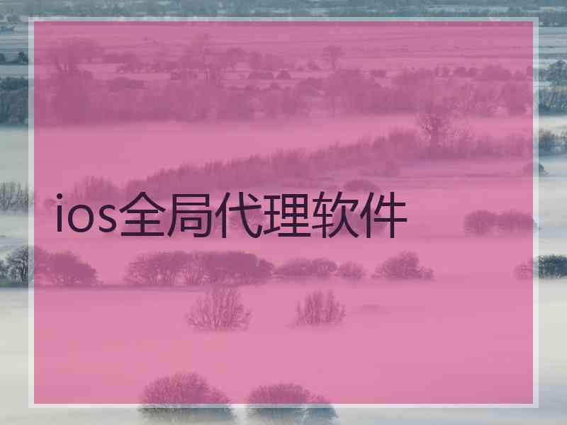 ios全局代理软件