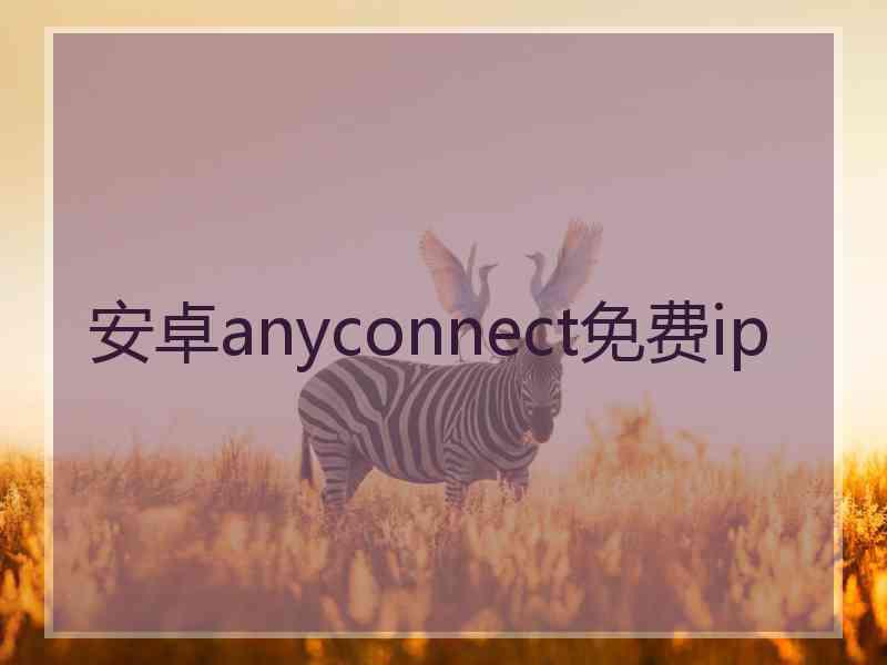 安卓anyconnect免费ip