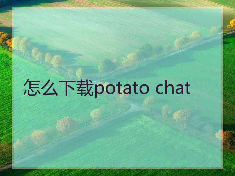 怎么下载potato chat