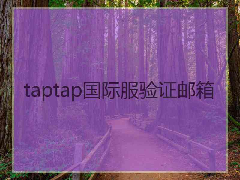 taptap国际服验证邮箱