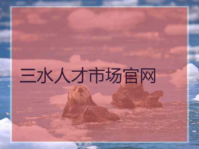 三水人才市场官网