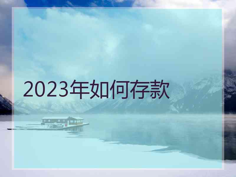 2023年如何存款