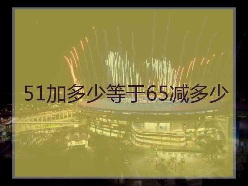 51加多少等于65减多少