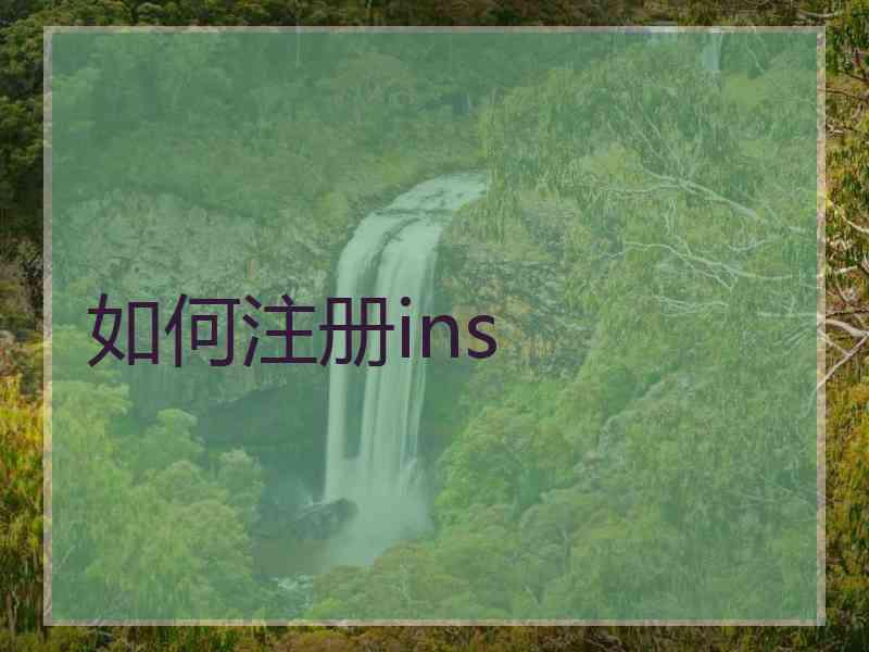 如何注册ins