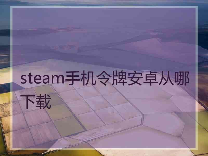 steam手机令牌安卓从哪下载