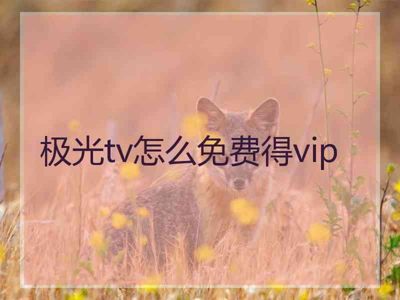 极光tv怎么免费得vip