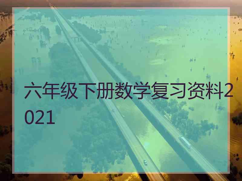 六年级下册数学复习资料2021