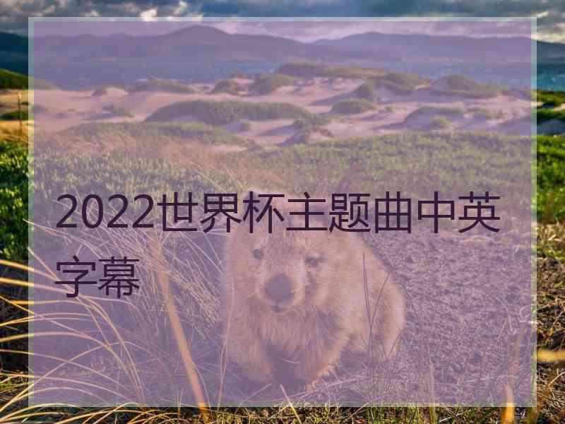 2022世界杯主题曲中英字幕